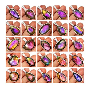 PENDENTIFS LABRADORITE VIOLETTE