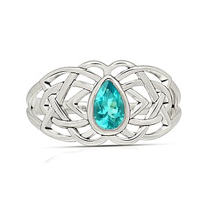 bague celtique apatite facettee
