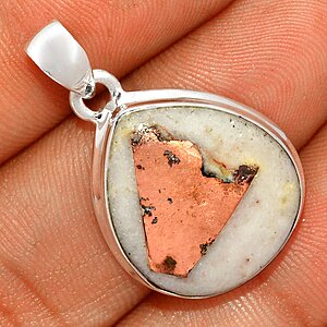 pendentif cuivre sur agate