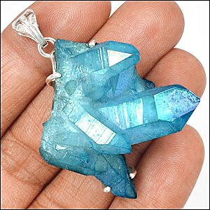 cristal aura bleu