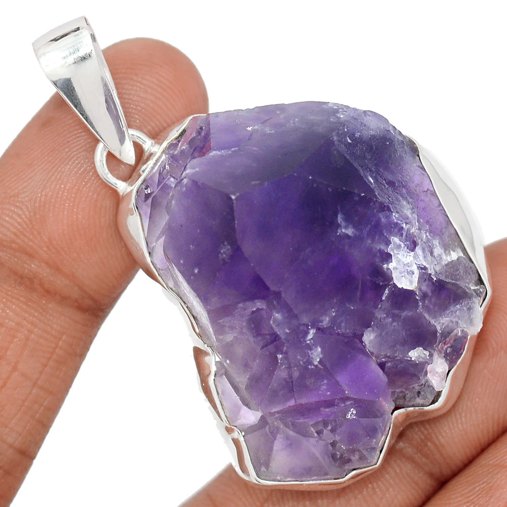 pendentif amethyste brute authentique