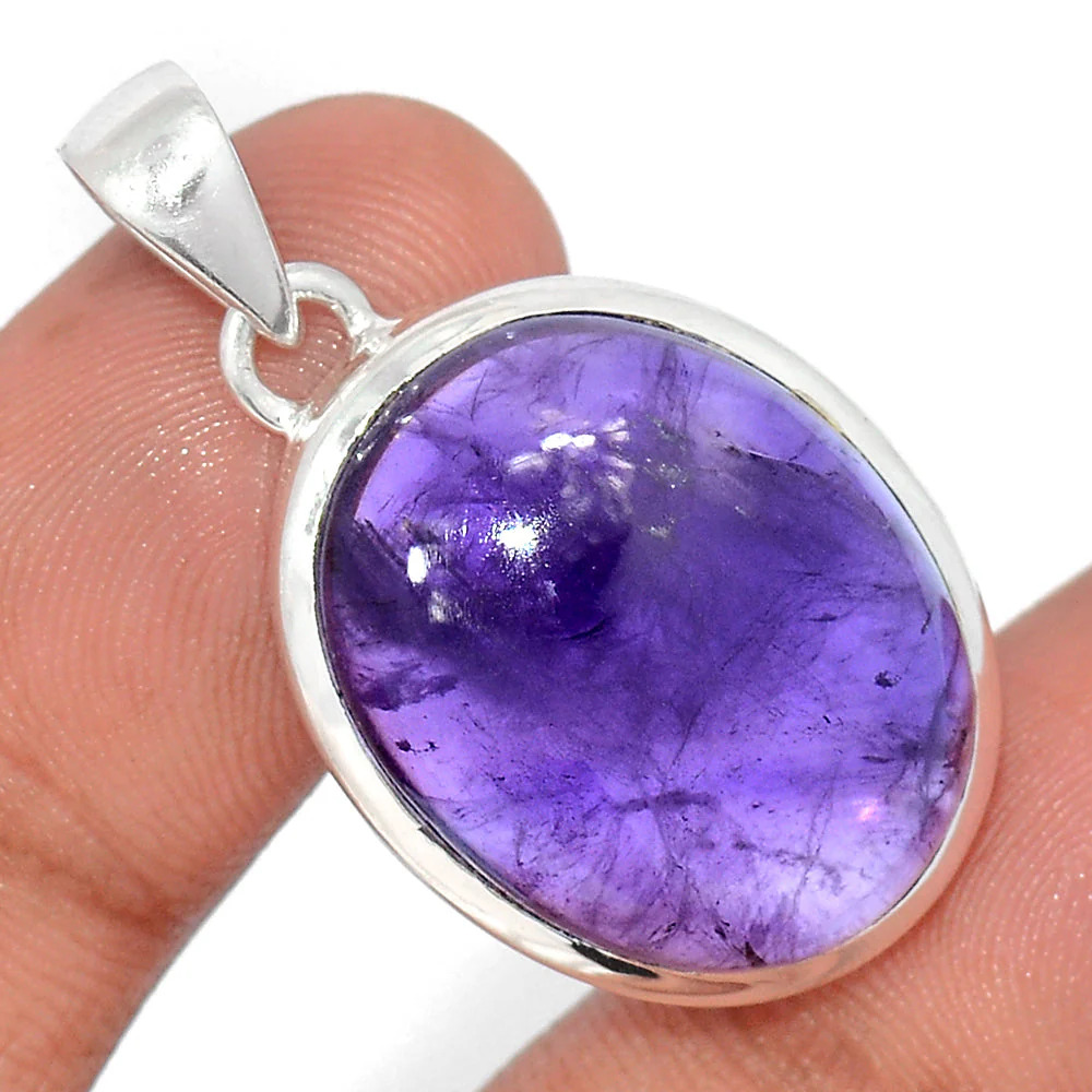 pendentif amethyste violette certifiée