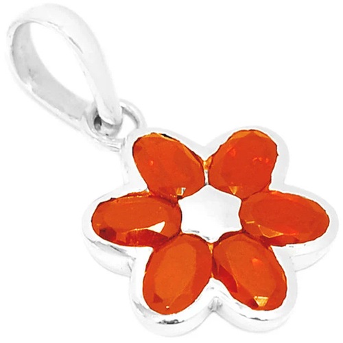pendentif cornaline facettée
